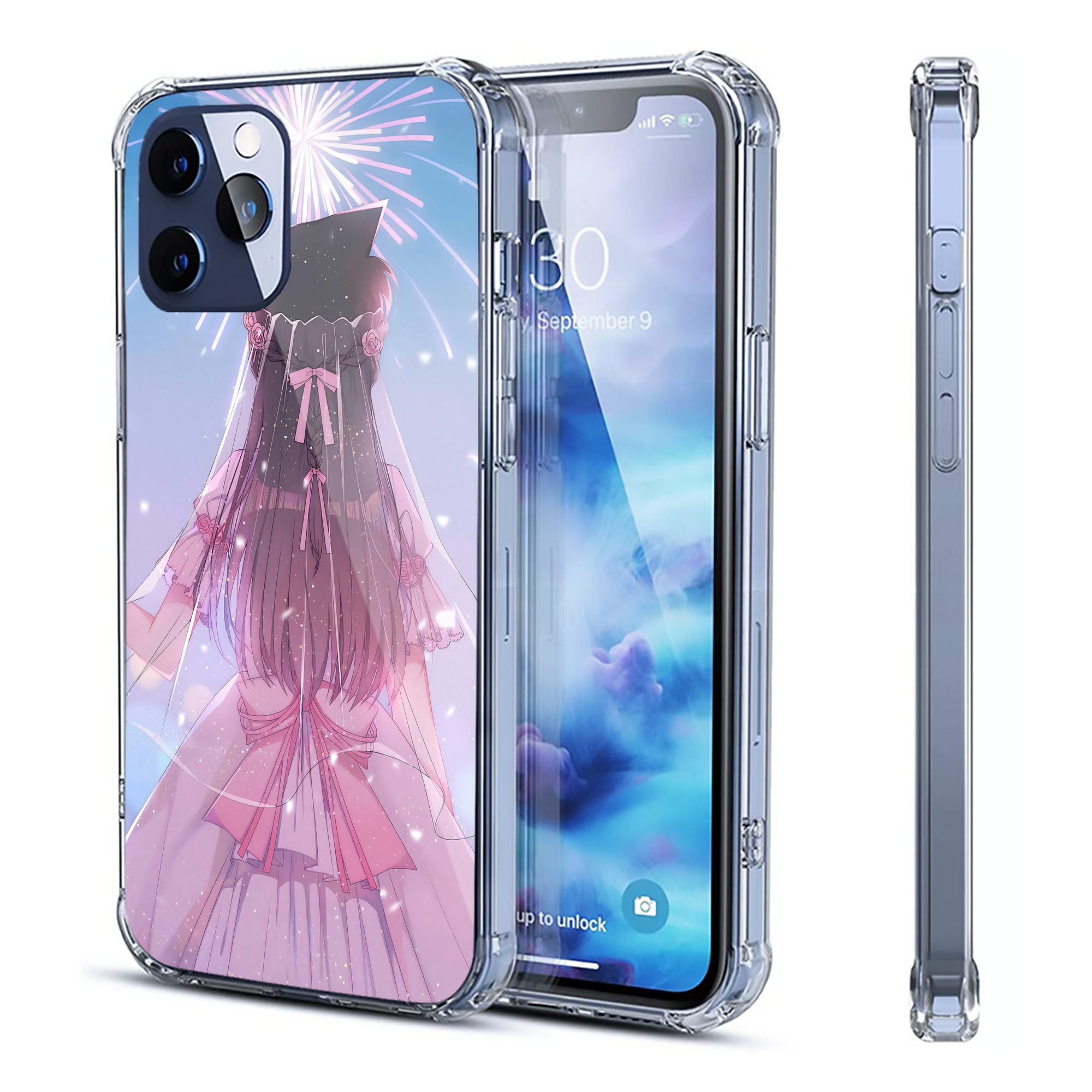 （画像用） 名探偵コナン Detective Conan 【iPhone 12シリーズ対応】透明スマホケース（クリアソフトケース）